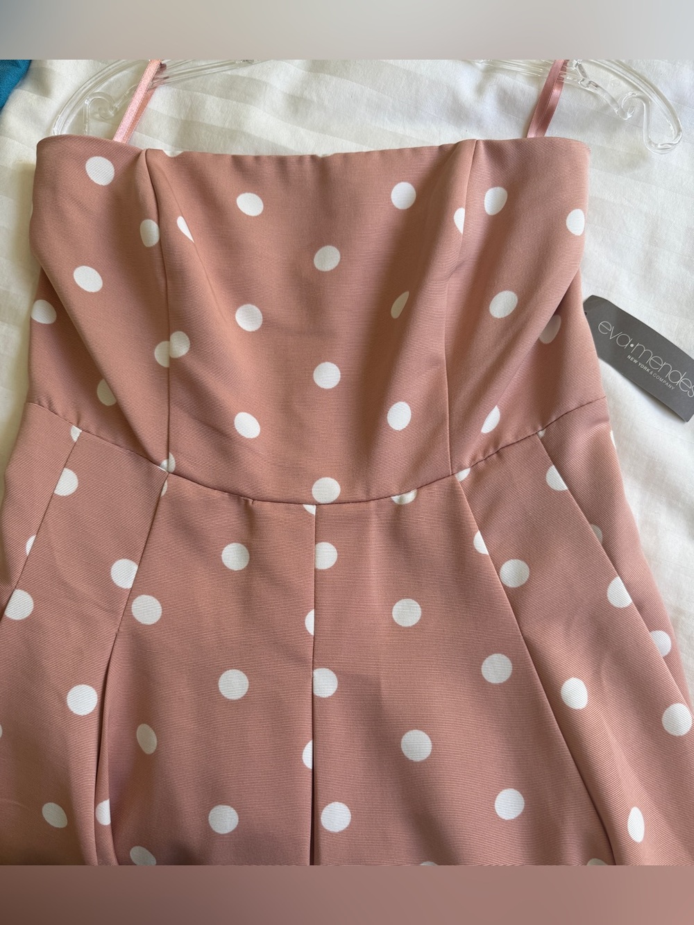 NEW YORK & COMPANY Eva Mendes Del Mar Dress in Honey Puff Sz 8 NWT - Picture 4 of 15
